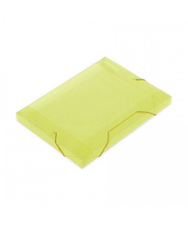Pasta Plástica com Aba Elástico Ofício 40mm Amarela - Polibras